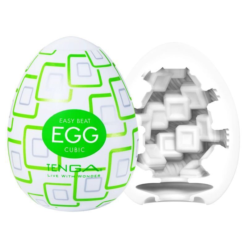 Мастурбатор-яйце Tenga Egg Cubic жива фотографія