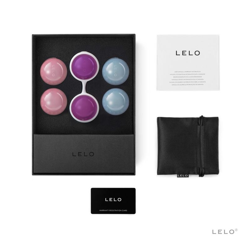 Набор вагинальных шариков LELO Beads Plus, диаметр 3,5 см, изменяемая нагрузка, 2х28, 2х37 и 2х60 г реальная фотография