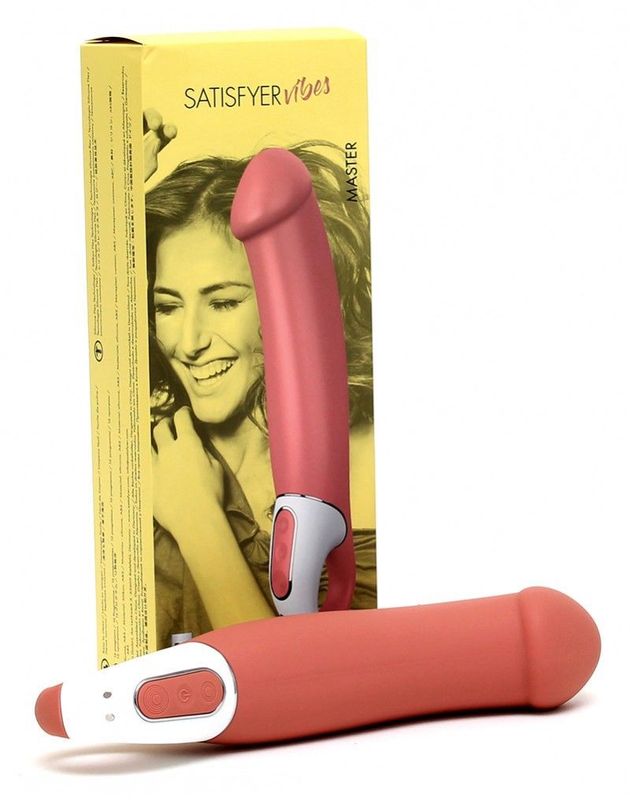 Мощный вибратор Satisfyer Vibes Master, гибкий литой силикон, 12 режимов работы, диаметр 46 мм реальная фотография