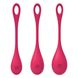 Набор йони бусин Satisfyer Yoni Power 1 Red, диаметр 2-2,5-3см, вес 22-46-74гр