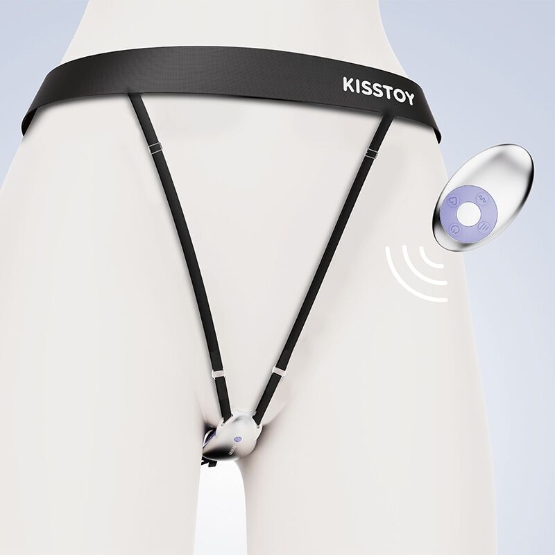 Вибратор в трусики KISSTOY Viosecret, пояс для фиксации и пульт ДУ в комплекте реальная фотография