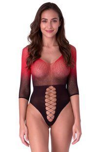 Бодістокінг Passion BS118 black/red жива фотографія