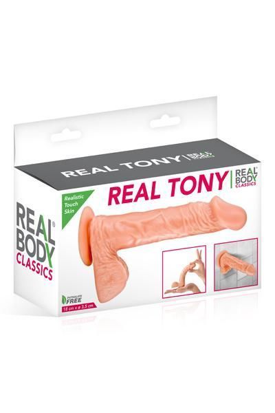 Фалоімітатор Real Body — Real Tony Flash, TPE, діаметр 3,5 см жива фотографія