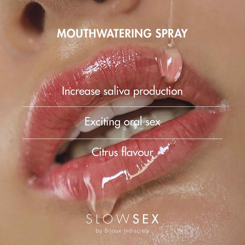 Спрей для усиления слюноотделения Bijoux Indiscrets Slow Sex Mouthwatering spray реальная фотография