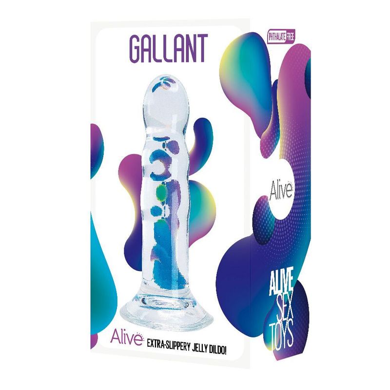 Прозрачный фаллоимитатор Alive Gallant Jelly Dildo (мятая упаковка) реальная фотография