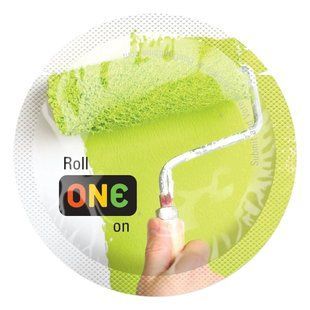 Презерватив ONE Color Sensations Roll ONE on, 1 шт, салатовий, гладенький, зі змазкою жива фотографія