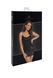 Платье Noir Handmade F307 Mirage, XXL, black, мини, под латекс, открытая спина, декор из стразов