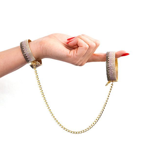 Лакшери наручники-браслеты с кристаллами Rianne S: Diamond Cuffs, подарочная упаковка реальная фотография