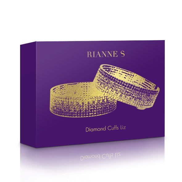Лакшери наручники-браслеты с кристаллами Rianne S: Diamond Cuffs, подарочная упаковка реальная фотография