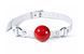 Кляп силіконовий Feral Feelings Silicon Ball Gag White/Red, білий ремінець, червона кулька