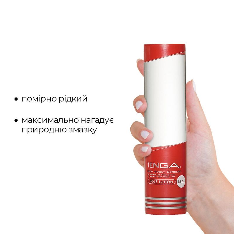 Лубрикант стандартной консистенции Tenga Hole Lotion Real (170 мл) на водной основе, универсальный реальная фотография