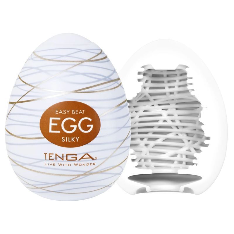 Мастурбатор-яйце Tenga Egg Silky жива фотографія