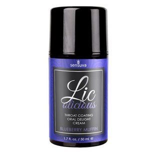 Гель для мінету Sensuva Lic-o-licious Blueberry Muffin (50 мл), оліїстий, без цукру жива фотографія