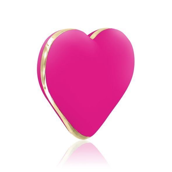 Вібратор-сердечко Rianne S: Heart Vibe Rose, 10 режимів, медичний силікон, подарункове паковання жива фотографія