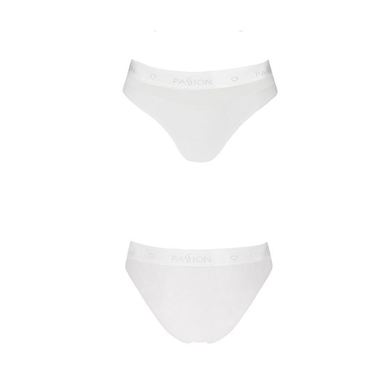 Трусики з прозорою вставкою Passion PS006 PANTIES M, white жива фотографія