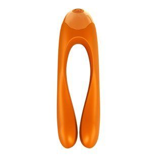 Вібратор на палець Satisfyer Candy Cane Orange жива фотографія