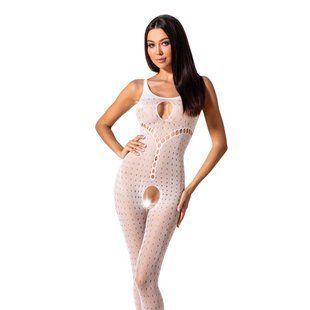 Бодістокінг з доступом до інтимних місць Passion BS078 white жива фотографія