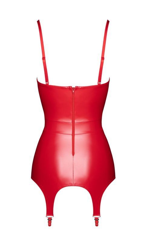 Корсет с подвязками для чулок Noir Handmade F368 Bombshell Fierce Corset-belt Red XL реальная фотография