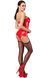 Корсет с подвязками для чулок Noir Handmade F368 Bombshell Fierce Corset-belt Red XL