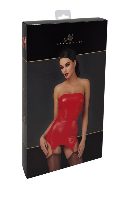 Корсет с подвязками для чулок Noir Handmade F368 Bombshell Fierce Corset-belt Red XL реальная фотография