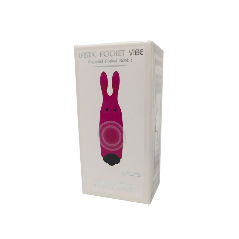 Вибропуля Adrien Lastic Pocket Vibe Rabbit Pink со стимулирующими ушками реальная фотография