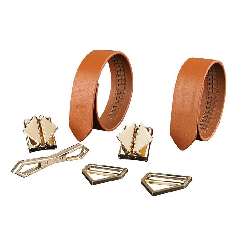 Фиксаторы для рук и ног LOCKINK Wristcuffs/Anklecuffs, коричневые, натуральная кожа реальная фотография