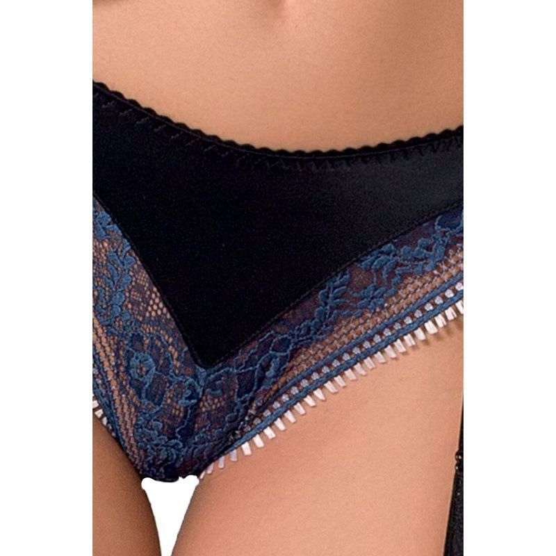 Комплект белья Passion Exclusive GISELE SET XXL/XXXL, black, лиф, трусики с пажами реальная фотография
