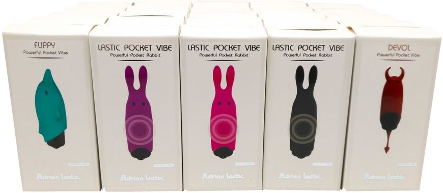 Набір вібраторів Adrien Lastic Pocket Vibe (25 штук) жива фотографія