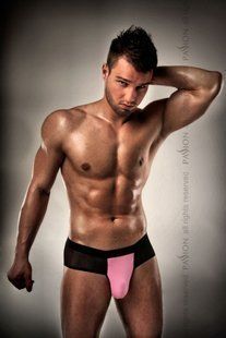 Розпродаж!!! Чоловічі трусики з рожевим гульфіком Passion 007 THONG pink L/XL жива фотографія