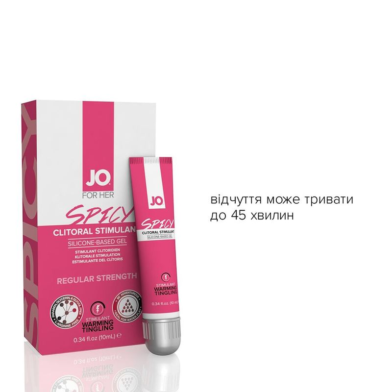 Возбуждающий гель для клитора System JO SPICY WARMING (10 мл) разогревающий реальная фотография