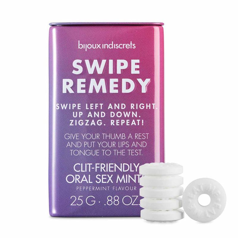 М'ятні цукерки Bijoux Indiscrets Swipe Remedy – clitherapy oral sex mints без цукру, термін 31.08.23 жива фотографія