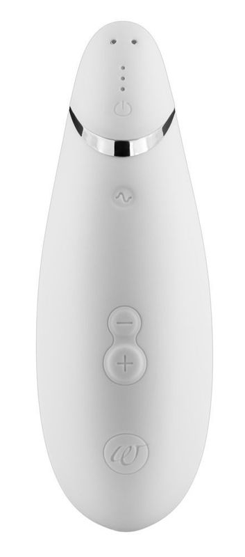 Вакуумный клиторальный стимулятор Womanizer Premium White жива фотографія