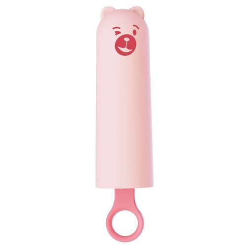 Вібратор CuteVibe Teddy Pink (Black Dildo), реалістичний вібратор під виглядом морозива жива фотографія