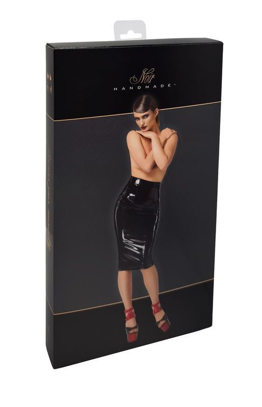Спідниця Noir Handmade F378 Dominae Column PVC pencil skirt M жива фотографія