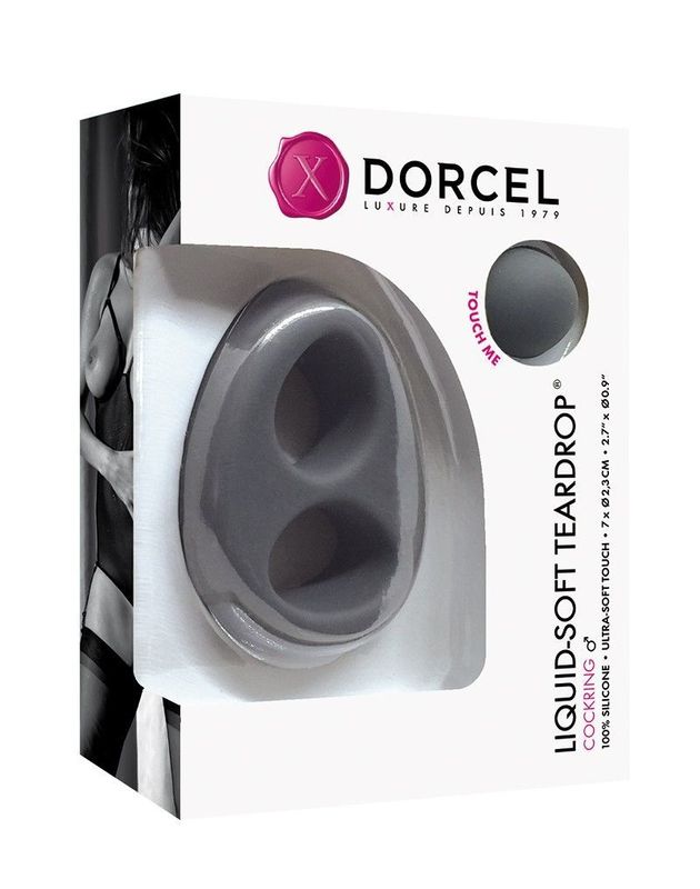 Ерекційне кільце Dorcel Liquid-Soft Teardrop для члена і мошонки, soft-touch силікон жива фотографія