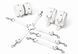 Набор для БДСМ Feral Feelings BDSM Kit 3 White, наручники, поножи, крестовина