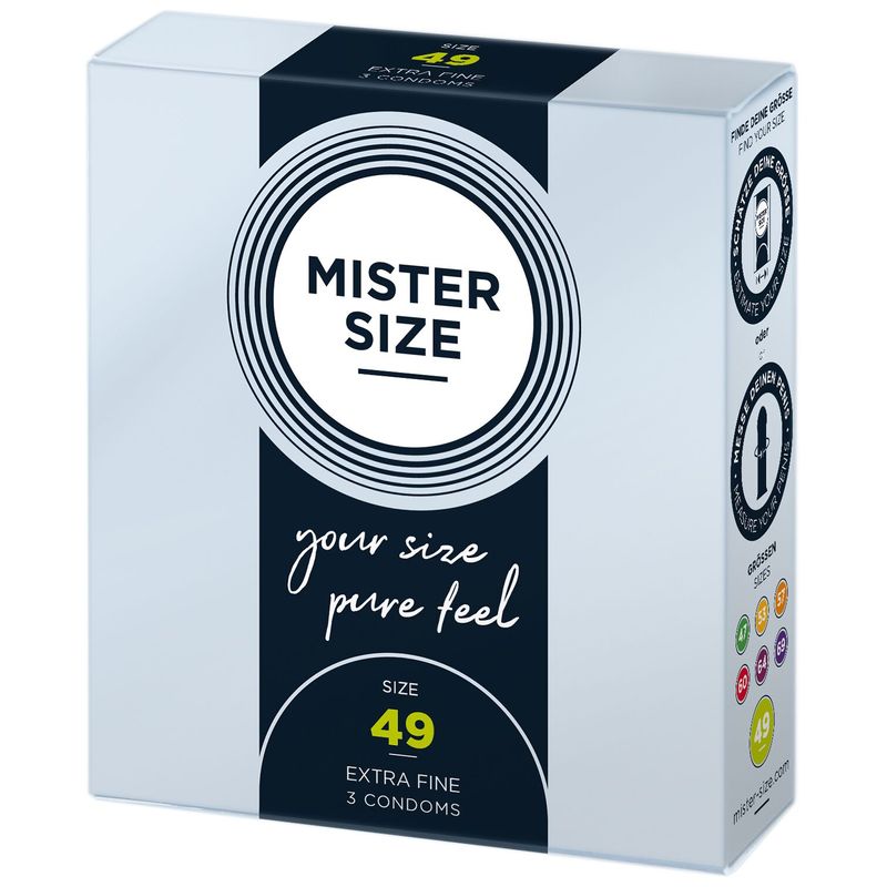 Презервативы Mister Size - pure feel - 49 (3 condoms), толщина 0,05 мм реальная фотография