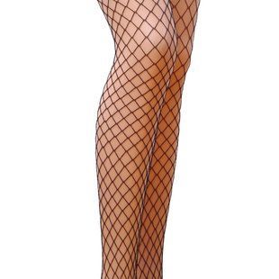 Колготки в сіточку без виділених трусиків Passion TI019 типу Кабаретка 1/2 (fishnet), nero жива фотографія
