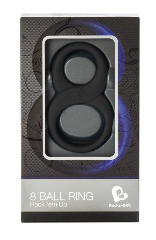 Эрекционное кольцо Rocks Off 8 Ball Black реальная фотография