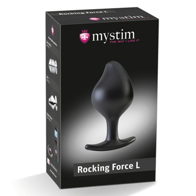 Силиконовая анальная пробка Mystim Rocking Force L для электростимулятора, диаметр 4,7см реальная фотография