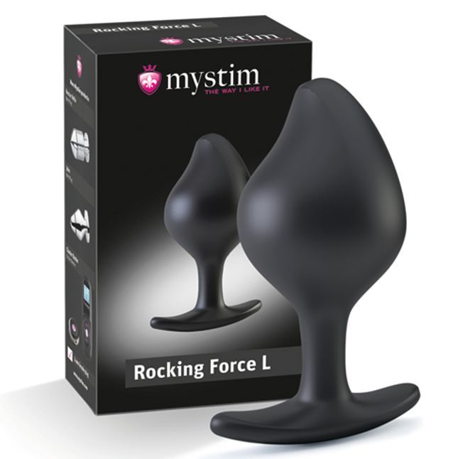 Силиконовая анальная пробка Mystim Rocking Force L для электростимулятора, диаметр 4,7см реальная фотография
