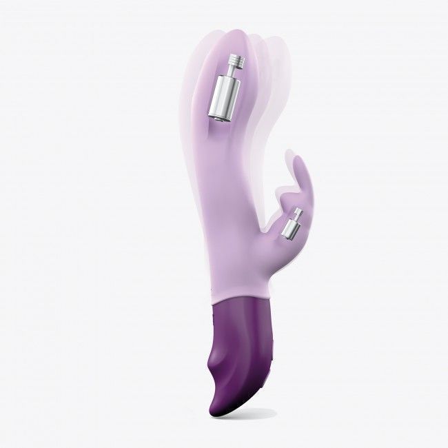 Вібратор-кролик Love To Love Hello Rabbit Violet з гнучким стовбуром і стимуляцією точки G, 2 мотори жива фотографія