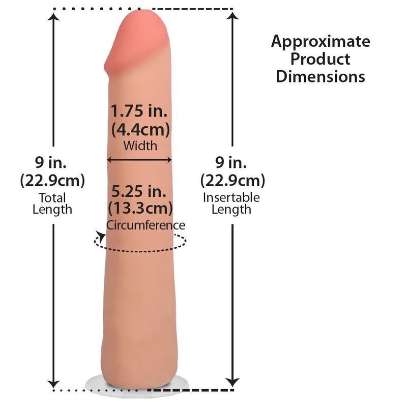 Фаллоимитатор Doc Johnson The Realistic Cock ULTRASKYN - 9 Inch Vanilla реальная фотография
