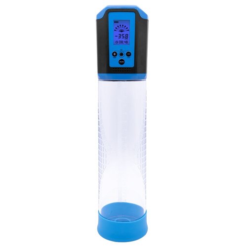 Автоматична вакуумна помпа Men Powerup Passion Pump Blue, LED-табло, перезаряджувана, 8 режимів жива фотографія