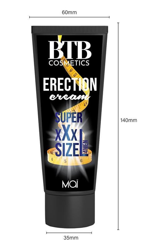 Крем для ерекції і збільшення члена BTB XXL CREAM (100 мл) жива фотографія