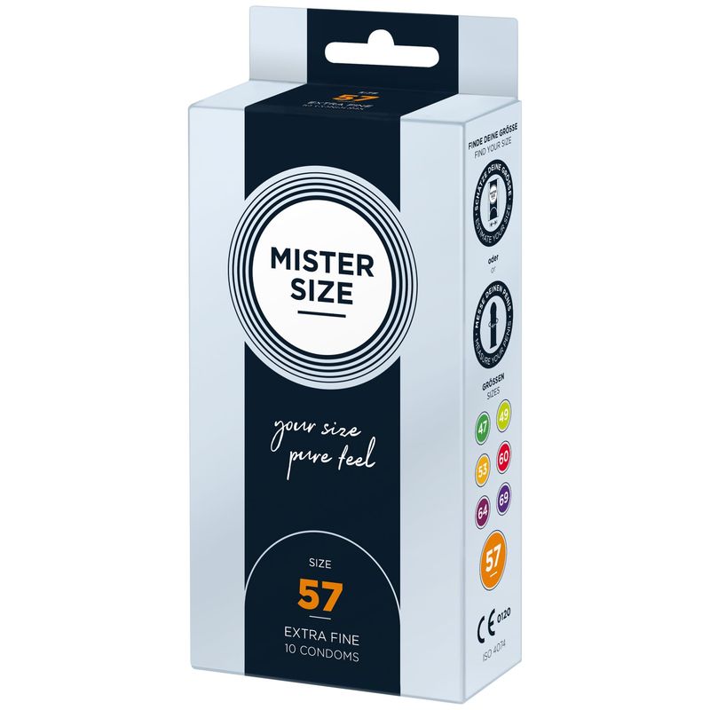 Презервативы Mister Size - pure feel - 57 (10 condoms), толщина 0,05 мм реальная фотография