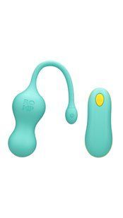 Виброяйцо для точки G с пультом управления Romp Cello Light Teal, водонепроницаемое реальная фотография