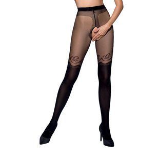 Колготки з відкритим доступом, подвійна щільність Passion TIOPEN 012 5 (20/40 den), black жива фотографія