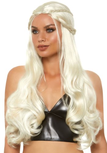 Парик Дейенерис Таргариен Leg Avenue Braided long wavy wig Blond, платиновый, длина 81 см реальная фотография