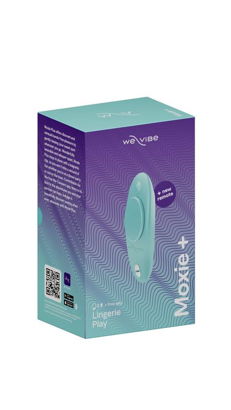 Смарт-вибратор в трусики We-Vibe Moxie+ Aqua, обновленный пульт ДУ реальная фотография
